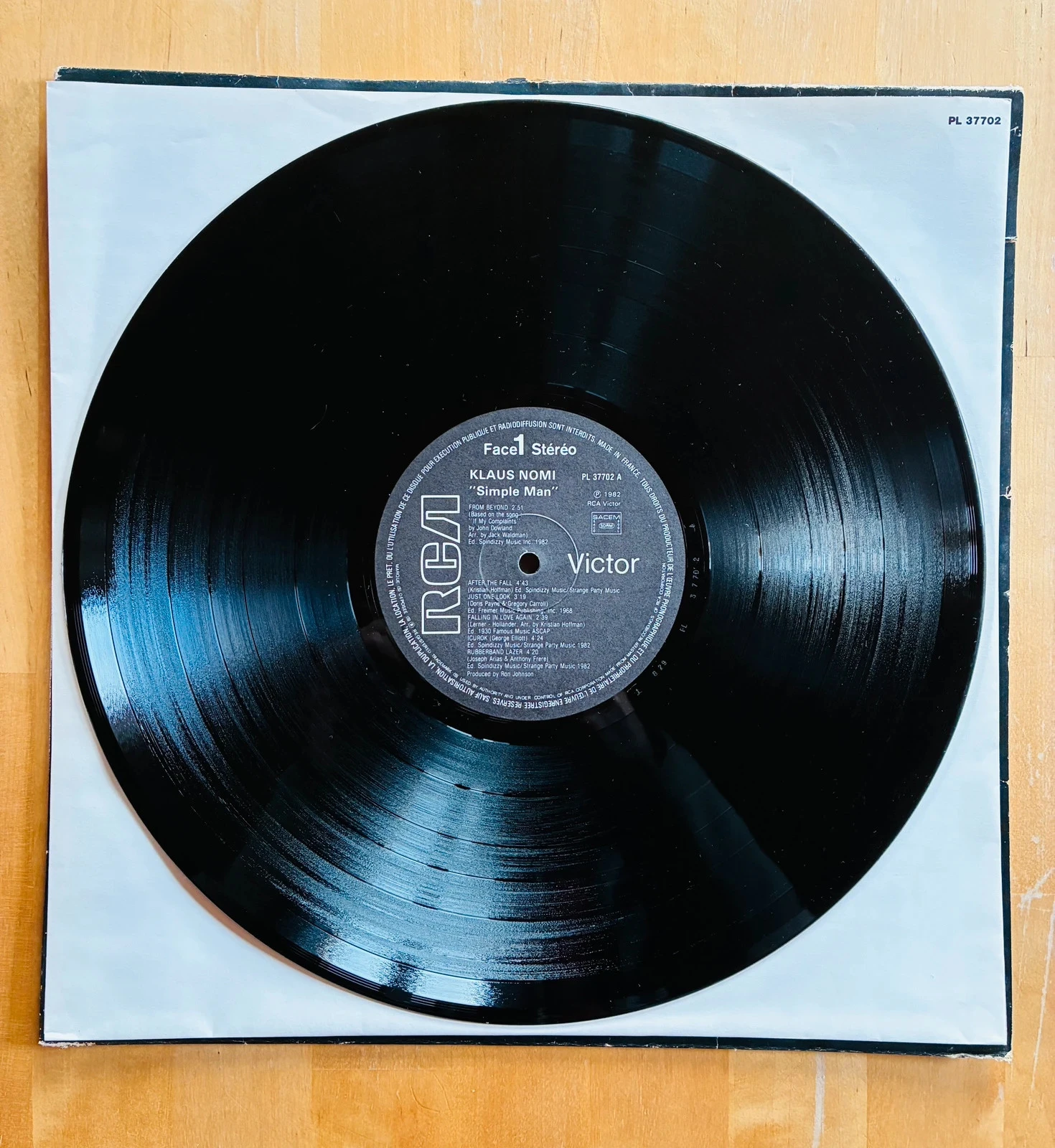 Disco de vinil 33T Klaus Nomi Simple Man. – photo 4